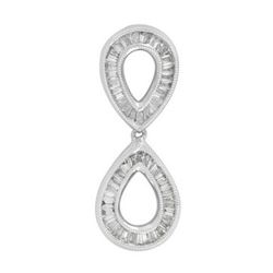 18k White Gold 0.56CTW Diamond Pendant, (SI3 /H-I)