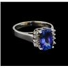 Image 1 : 2.86 ctw Tanzanite and Diamond Ring - 14KT White Gold