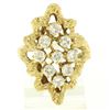Image 3 : 18K Yellow Gold 1.00 ctw F VS1 Diamond Open Textured Nugget Cocktail Ring