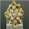 Image 4 : 18K Yellow Gold 1.00 ctw F VS1 Diamond Open Textured Nugget Cocktail Ring