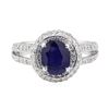 Image 2 : 2.45 ctw Sapphire and Diamond Ring - 14KT White Gold