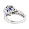 Image 3 : 2.45 ctw Sapphire and Diamond Ring - 14KT White Gold