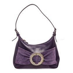 Lancaster Purple Leather Small Shoulder Bag