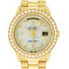 Image 1 : Rolex Mens 18K Yellow Gold MOP String Diamond 2.5 ctw Quickset President Wristwa