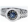 Image 4 : Rolex Mens Stainless Steel Blue Vignette Roman Diamond Datejust Wristwatch With