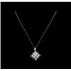 Image 1 : 14KT White Gold 1.82 ctw. Diamond Pendant with Chain