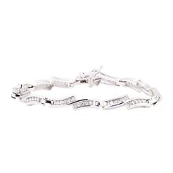 1.35 ctw Diamond Bracelet - 14KT White Gold