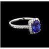 Image 1 : 14KT White Gold 1.71 ctw Tanzanite and Diamond Ring