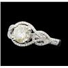 Image 1 : 1.61 ctw Diamond Ring - 14KT White Gold