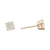 Image 2 : 1.08 ctw Diamond Stud Earrings - 14KT Rose Gold