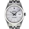 Rolex Mens Stainless Steel 36MM Slate Grey Index Datejust Wristwatch
