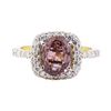 Image 2 : 2.64 ctw Pink Sapphire and Diamond Ring - 18KT Yellow Gold