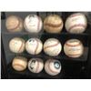 Image 2 : BASEBALL DISPLAY CASE W/ VARIOUS BASEBALLS (SOME AUTO)
