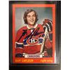 Image 1 : GUY LAFLEUR SIGNED VINTAGE CANADIENS HOCKEY CARD