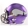 Image 2 : Randy Moss Signed Minnesota Vikings Full-Size Chrome Speed Helmet Inscribed "HOF 18" (JSA COA)