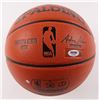 Image 2 : LARRY BIRD & MAGIC JOHNSON SIGNED SPALDING BASKETBALL (PSA/COA)