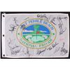 Image 1 : 2001 PEBBLE BEACH PRO-AM GOLF FLAG MULTI SIGNED W/ DONALD TRUP, CLINT EASTWOOD, ALICE COOPER...