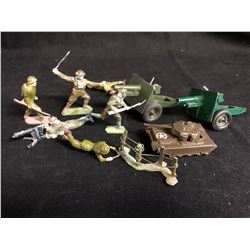 VINTAGE WAR FIGURES & VEHICLES LOT