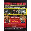 Image 1 : RUMBLE AT THE ROCK VII MULTI SIGNED BOXING POSTER BY GUEST GEORGE CHUVALO (RIVER ROCK CASINO)