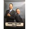 Image 1 : PENN & TELLER SIGNED CASINO SHOW POSTER