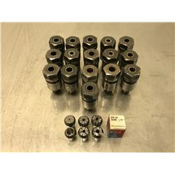 LOT OF KOMET A33 12130 ABS 32 ER20 COLLET HOLDER W/ COLLETS