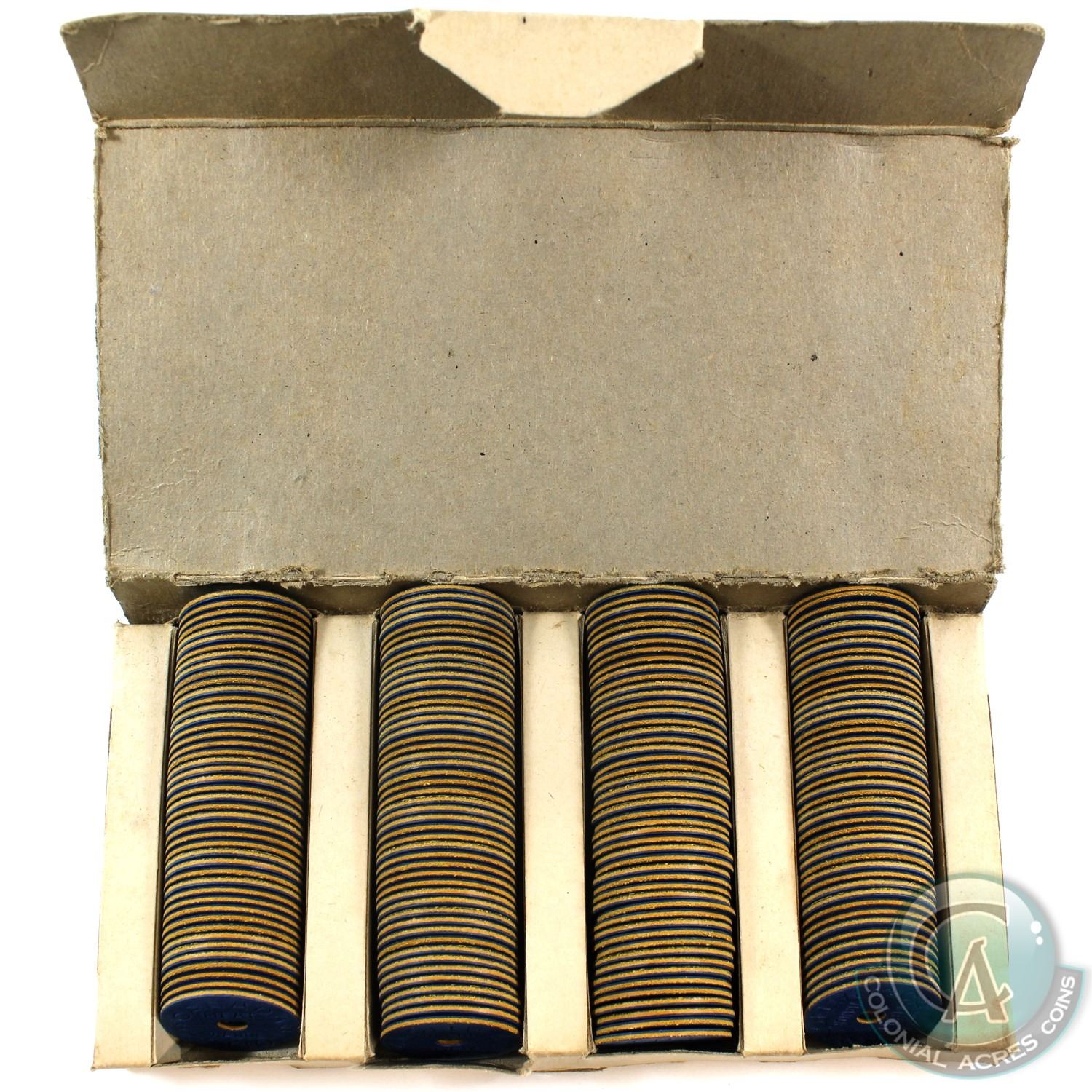 Paper Ration Token SCARCE! Original Canadian Meat Ration Token Box with virtually all 200 ...