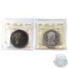 Image 1 : 1972 Canada Silver $1 ICCS Certified SP-66 & 1972 Silver $1 Double 972 ICCS SP-66. 2pcs