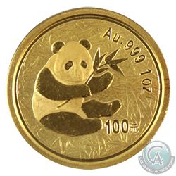 China 2000 Panda Gold 1oz 100 Yuan .999 Fine struck in Proof (Tax Exempt)