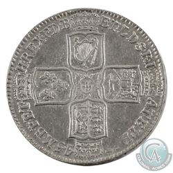 Great Britain 1745 'Lima' George II 1/2 Crown Extra Fine