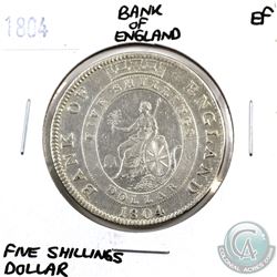 Great Britain 1804 Bank of England 5 Shillings Dollar Extra Fine