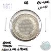 Image 1 : Great Britain 1811 Bank Token One Shilling 6 Pence AU-UNC (lightly cleaned). Beautiful colouring and