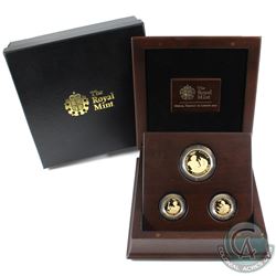 Great Britain 2012 London Olympiad Citius, Altius, Fortius 3-coin 22K Gold Commemorative Set in beau