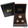 Image 1 : Great Britain 2012 London Olympiad Citius, Altius, Fortius 3-coin 22K Gold Commemorative Set in beau