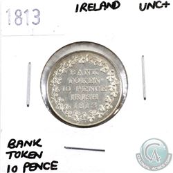 Ireland 1813 Bank Token 10 Pence UNC+