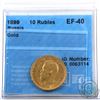 Image 1 : Russia 1899 10 Roubles Gold CCCS EF-40.