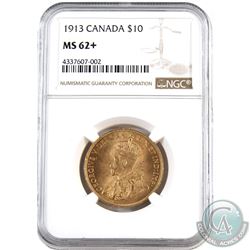 Canada 1913 $10 Gold NGC Certified MS-62+