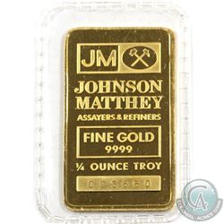 Johnson Matthey 1/4oz Fine Gold Bar 'Sealed' (TAX Exempt). Serial # 005660