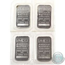 Consecutive Johnson Matthey 1/2oz Fine Silver Bars with 'JM Logo' Reverse (TAX Exempt). Serial # 015