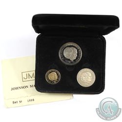 1981 Johnson Matthey Limited Edition 3-coin Set 1000/1000 Gold, Silver, & Nickel Set Commemorating t