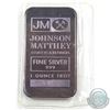 Image 1 : Ultra Scarce Johnson Matthey 1oz Fine Silver Promotional Bar with 'The Printing House' Reverse (TAX 