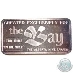 SCARCE! Alberta Mint 1oz 'The Bay' Edmonton Klondike Days Promotional Bar (Tax Exempt)