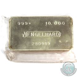 Engelhard 10oz '2nd Series' Fine Silver Bar (TAX Exempt). Serial # 280989. 2nd Series 10oz example i