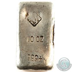 SCARCE! Johnson Matthey 10oz Small Logo (Tight Space 999) Fine Silver Bar (Tax Exempt)