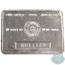 Vintage RCM 10 oz. 999+ Fine Silver Bar - B Series - (Tax Exempt). Serial # B011124.