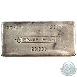 Early Engelhard 20oz Canadian Variation '3rd Series' Fine Silver Bar (TAX Exempt). 3rd Series 20oz i