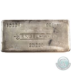 Early Engelhard 20oz Canadian Variation '3rd Series' Fine Silver Bar (TAX Exempt). 3rd Series 20oz i