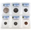 Image 1 : 1937 Canada Mirror Specimen Set PCGS Certified. You will receive the 1-cent SP-64 RB, 5-cent SP-64, 