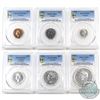 Image 1 : 1952 Canada 6-coin Specimen Set. This set has been graded by PCGS with the following grades: 1-cent 