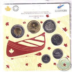 RCM Issue: 2013 Beijing International Stamp & Coin Exposition Commemorative 6-coin and Medal set.