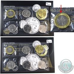 RCM Issue: 2018 Canada R&D Security Test Token Sets - Die Crack & No Die Crack Versions. 2pcs